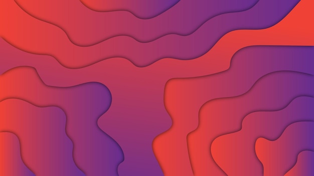 Fondo de ondas abstractas púrpura naranja