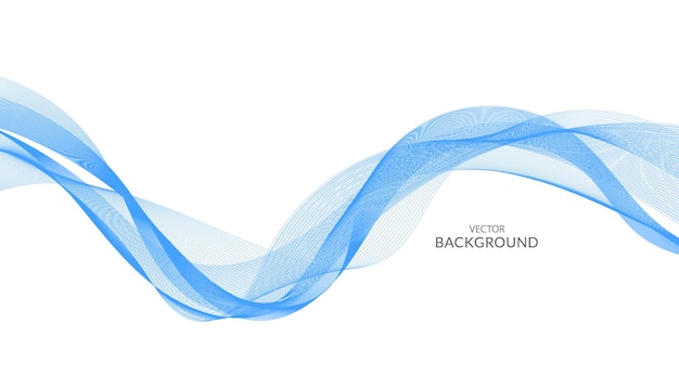 Fondo de ondas azules Ilustración vectorial de líneas onduladas azules Elemento de diseño