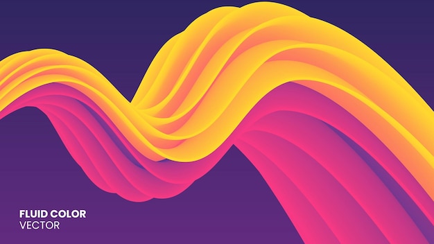 Fondo de ondas de color fluido