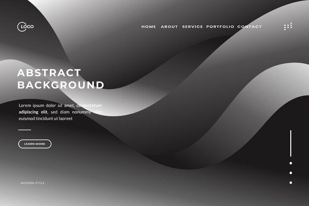 El fondo de ondas dinámicas negras abstractas es perfecto para las llamativas campañas publicitarias en la web