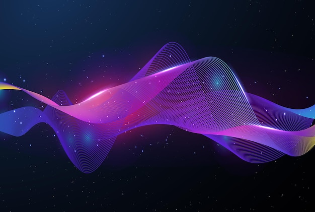 Fondo de ondas de ecualizador de colores