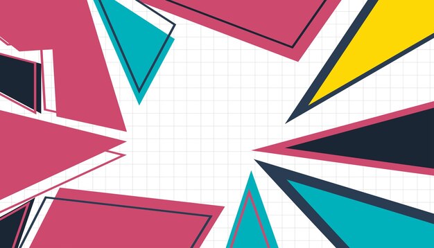 Fondo de ondas geométricas de colores para su recurso de plantilla de negocios