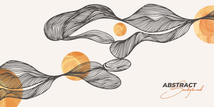 Vector fondo de ondas de línea abstracta