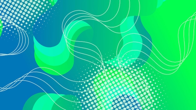 Fondo de ondas líquidas abstractas con fondo de color azul y verde