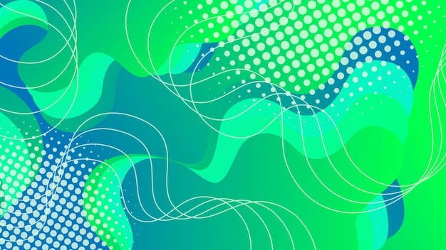 Fondo de ondas líquidas abstractas con fondo de color azul y verde