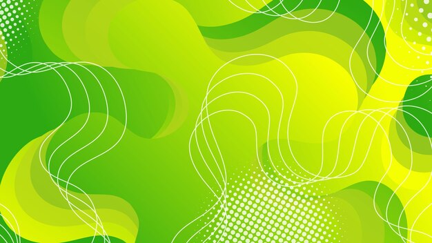 Fondo de ondas líquidas abstractas con fondo de color verde