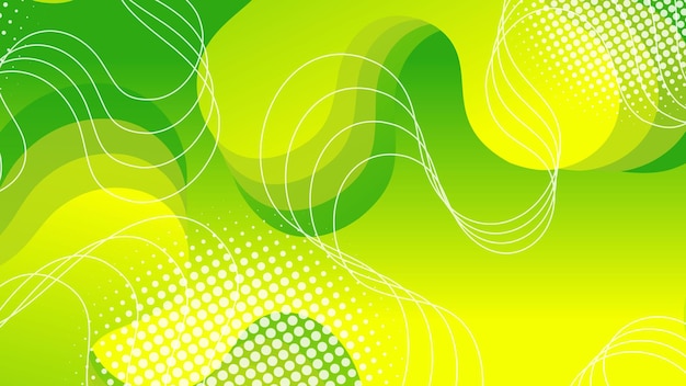 Vector fondo de ondas líquidas abstractas con fondo de color verde