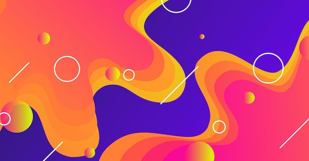 Fondo de ondas líquidas abstractas con fondo colorido