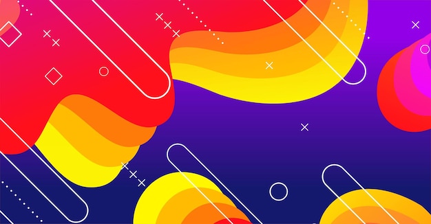 Fondo de ondas líquidas abstractas con fondo colorido