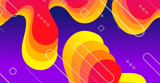 Fondo de ondas líquidas abstractas con fondo colorido