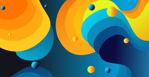 Fondo de ondas líquidas abstractas con fondo colorido