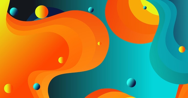 Fondo de ondas líquidas abstractas con fondo colorido