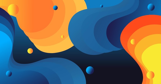 Fondo de ondas líquidas abstractas con fondo colorido