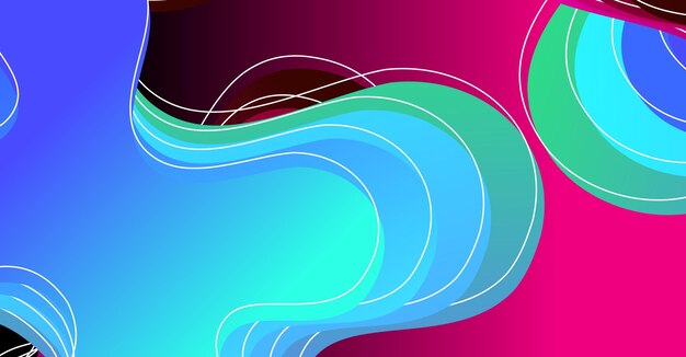 Fondo de ondas líquidas abstractas con fondo colorido