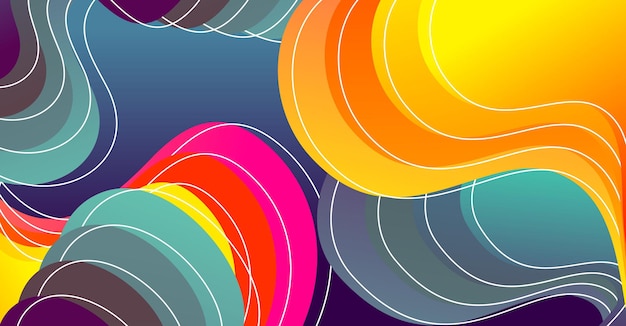 Fondo de ondas líquidas abstractas con fondo colorido