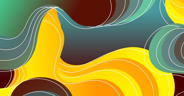 Fondo de ondas líquidas abstractas con fondo colorido