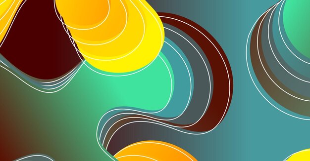 Fondo de ondas líquidas abstractas con fondo colorido