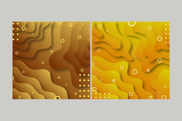Vector fondo de ondas de papel abstracto