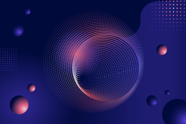 Fondo de ondas de partículas de gradiente