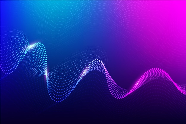 Fondo de ondas de partículas de gradiente