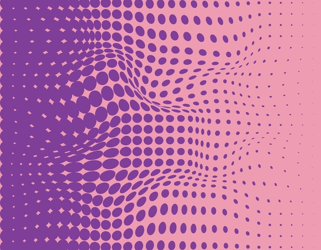 Fondo de ondas de puntos rosados púrpuras
