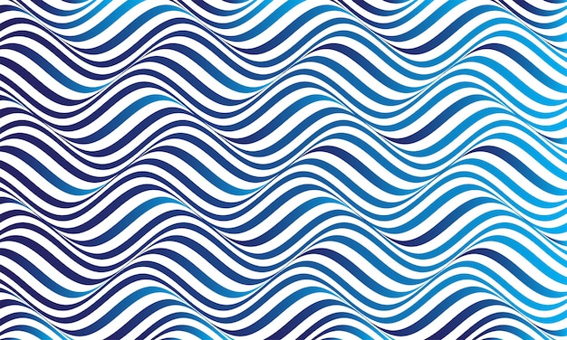 Fondo ondulado abstracto Ilustración vectorial a rayas con ilusión óptica