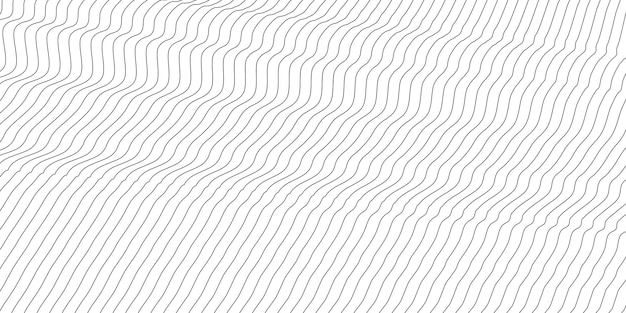 Fondo ondulado abstracto. Línea delgada en blanco