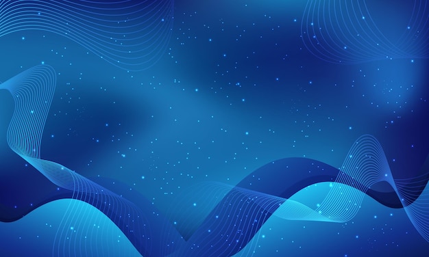 Fondo ondulado dinámico azul degradado vectorial