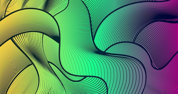 Fondo ondulado Línea con líneas abstractas rayas dibujos de ondas muestra para su negocio y diseño