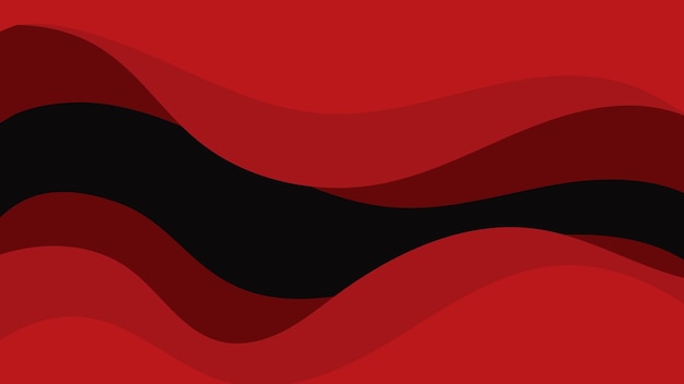 Fondo ondulado minimalista rojo y negro
