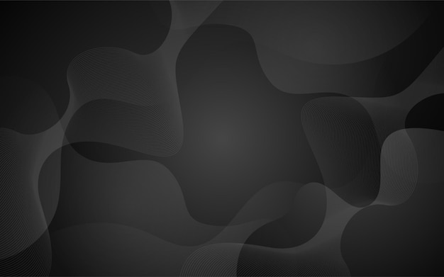 Fondo ondulado realista textura negra en estilo 3d