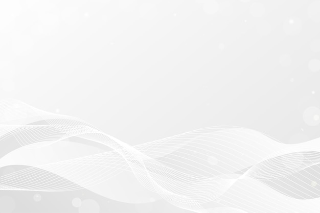 Fondo ondulado vectorial blanco negocio ondas fluyentes blancas y líneas concepto de fondo para