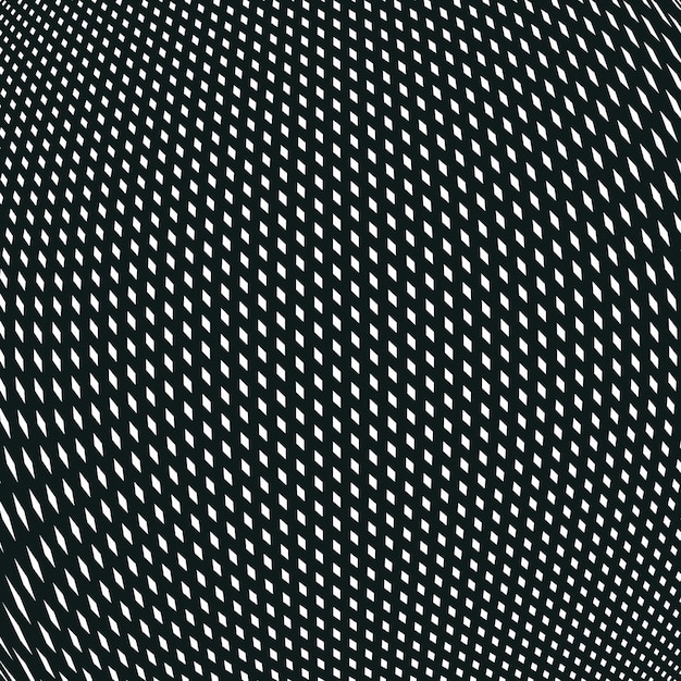 Fondo óptico con líneas geométricas monocromáticas. Patrón muaré, efecto trance.
