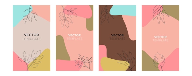 Fondo orgánico con elementos florales y geométricos. Para publicaciones en redes sociales, aplicaciones móviles, diseño de banners y anuncios web o en Internet. Fondos bohemios de moda. Fondo de estilo boho