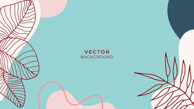 Fondo orgánico con elementos florales y geométricos. Para publicaciones en redes sociales, aplicaciones móviles, diseño de banners y anuncios web o en Internet. Fondos bohemios de moda. Fondo de estilo boho