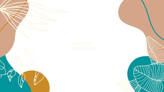 Fondo orgánico con elementos florales y geométricos. Para publicaciones en redes sociales, aplicaciones móviles, diseño de banners y anuncios web o en Internet. Fondos bohemios de moda. Fondo de estilo boho