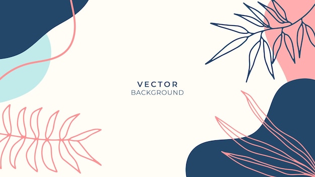 Fondo orgánico con elementos florales y geométricos. Para publicaciones en redes sociales, aplicaciones móviles, diseño de banners y anuncios web o en Internet. Fondos bohemios de moda. Fondo de estilo boho