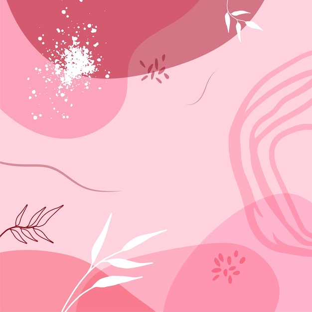 Fondo orgánico minimalista abstracto de moda con formas líquidas que fluyen, florales, pincel, hojas, texturas dibujadas a mano y blob. Bronceado, desnudo, champán, beige, pastel, rosa, marrón, estilo de color de tono tierra.