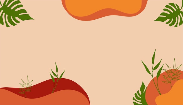 Fondo orgánico pastel suave beige pastel bronceado desnudo abstracto con formas florales, de pincel y líquidas. Para diseño web, publicación en redes sociales, banner, tarjeta de visita, invitación, impresión, folleto o presentación.