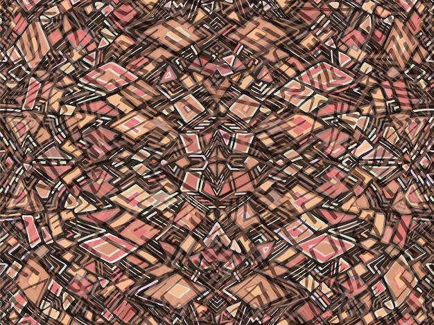 Fondo de ornamentación de estilo azteca Fondo abstracto étnico Ornamentos retro geométricos
