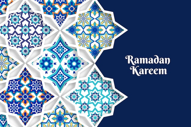 Fondo ornamental árabe en estilo de papel