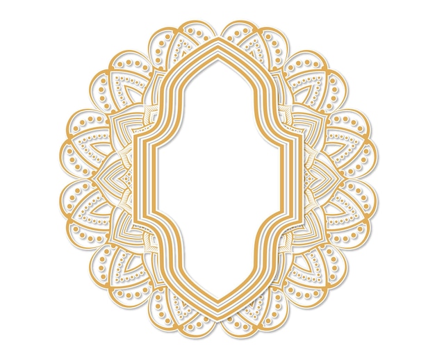 Vector fondo ornamental blanco y dorado de lujo elegante islámico árabe