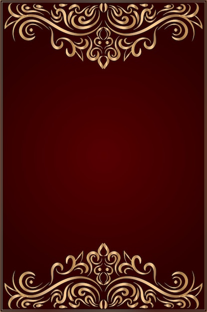 Un fondo ornamental floral de lujo de color rojo oscuro