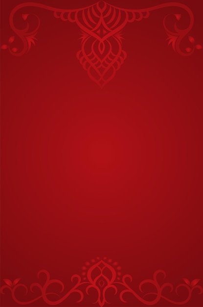Fondo ornamental floral de lujo con gradiente rojo