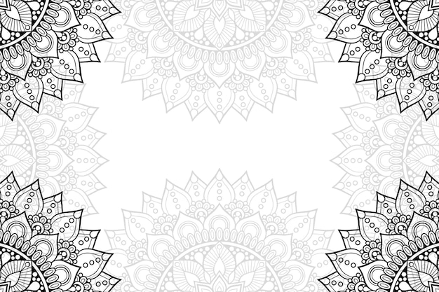 Fondo ornamental floral mandala