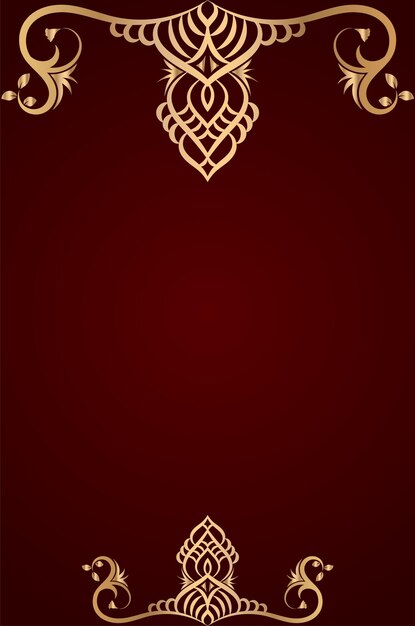 Fondo ornamental de lujo árabe islámico de color rojo oscuro