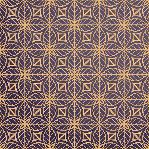 Fondo ornamental de lujo con diseño de mandala en color dorado.