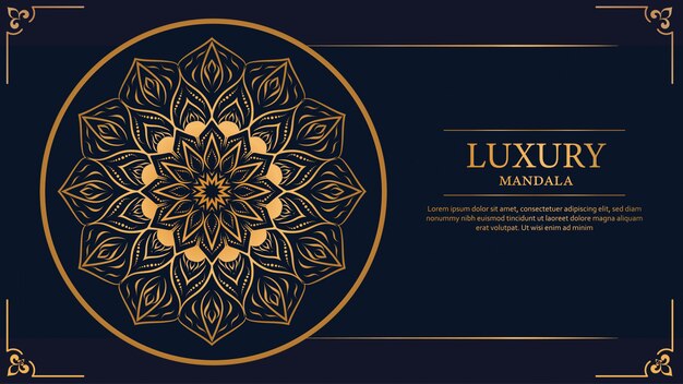 Vector fondo ornamental de lujo mandala arabesco