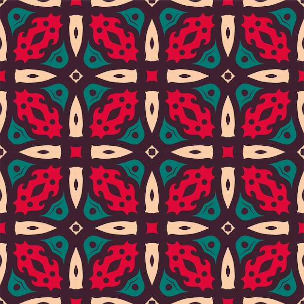 Fondo de ornamento de patrón de colores. Étnico sin costuras listo para imprimir
