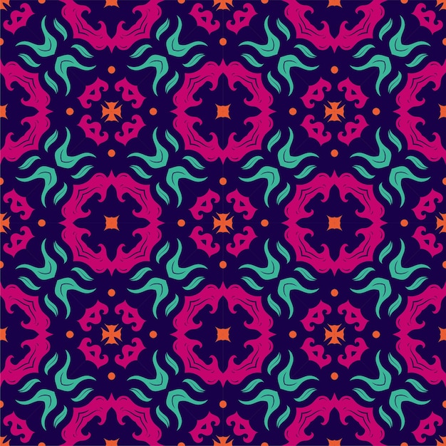 Fondo de ornamento de patrón de colores. Étnico sin costuras listo para imprimir